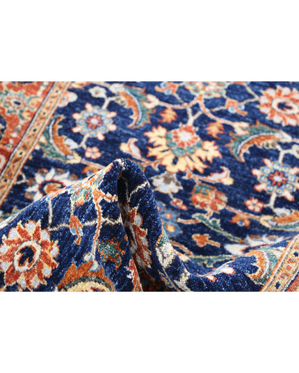 Ziegler 3' 0" X 4' 7" Hand Knotted Wool Rug 3' 0" X 4' 7" (91 X 140) / Blue / Wool