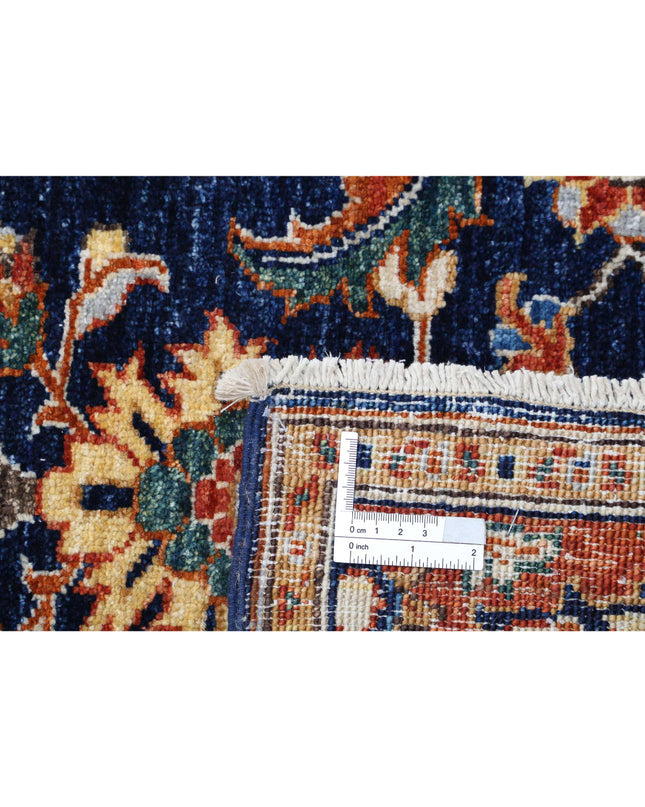 Ziegler 3' 0" X 4' 7" Hand Knotted Wool Rug 3' 0" X 4' 7" (91 X 140) / Blue / Wool