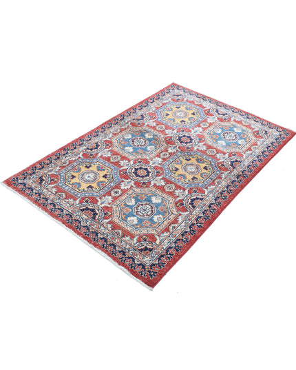 Ziegler 3' 2" X 4' 10" Hand Knotted Wool Rug 3' 2" X 4' 10" (97 X 147) / Red / Wool