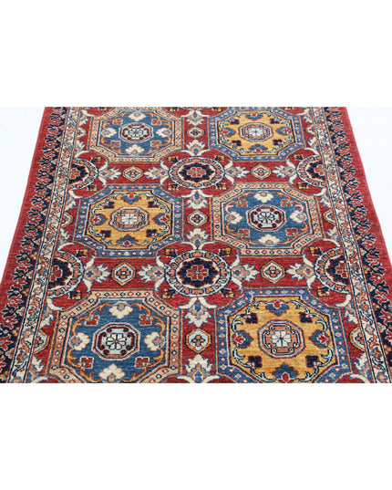 Ziegler 3' 2" X 4' 10" Hand Knotted Wool Rug 3' 2" X 4' 10" (97 X 147) / Red / Wool