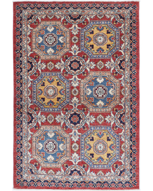 Ziegler 3' 2" X 4' 10" Hand Knotted Wool Rug 3' 2" X 4' 10" (97 X 147) / Red / Wool