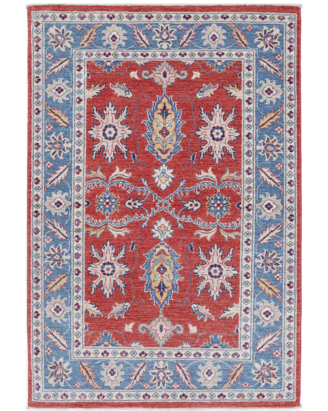 Ziegler 3' 3" X 5' 0" Hand Knotted Wool Rug 3' 3" X 5' 0" (99 X 152) / Red / Wool