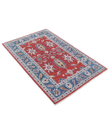 Ziegler 3' 3" X 5' 0" Hand Knotted Wool Rug 3' 3" X 5' 0" (99 X 152) / Red / Wool