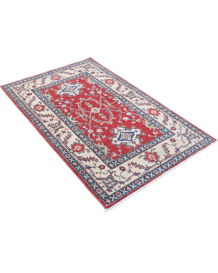 Ziegler 3' 1" X 4' 10" Hand Knotted Wool Rug 3' 1" X 4' 10" (94 X 147) / Red / Wool