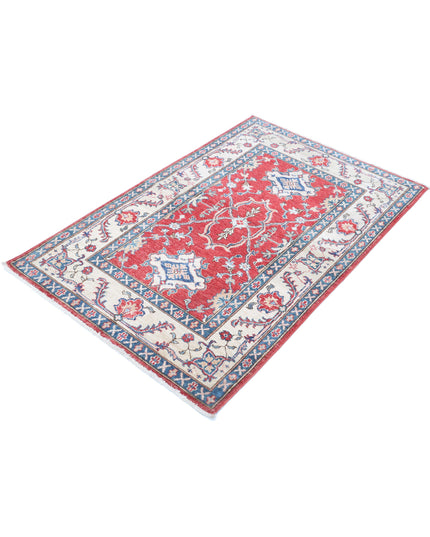 Ziegler 3' 1" X 4' 10" Hand Knotted Wool Rug 3' 1" X 4' 10" (94 X 147) / Red / Wool