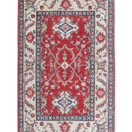 Ziegler 3' 1" X 4' 10" Hand Knotted Wool Rug 3' 1" X 4' 10" (94 X 147) / Red / Wool