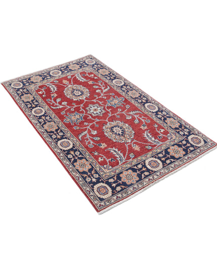 Ziegler 3' 2" X 5' 1" Hand Knotted Wool Rug 3' 2" X 5' 1" (97 X 155) / Red / Wool
