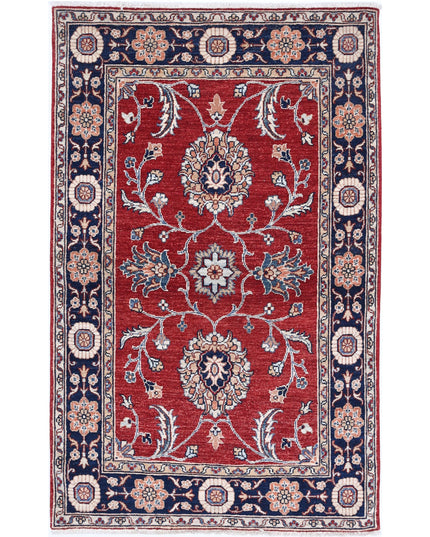 Ziegler 3' 2" X 5' 1" Hand Knotted Wool Rug 3' 2" X 5' 1" (97 X 155) / Red / Wool
