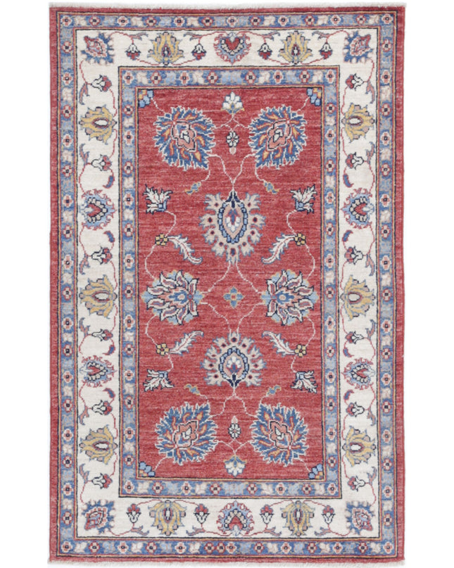 Ziegler 2' 6" X 4' 0" Hand Knotted Wool Rug 2' 6" X 4' 0" (76 X 122) / Red / Wool