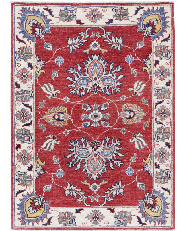 Ziegler 2' 9" X 3' 10" Hand Knotted Wool Rug 2' 9" X 3' 10" (84 X 117) / Red / Wool