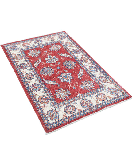 Ziegler 2' 9" X 4' 2" Hand Knotted Wool Rug 2' 9" X 4' 2" (84 X 127) / Red / Wool