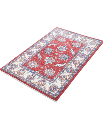 Ziegler 2' 9" X 4' 2" Hand Knotted Wool Rug 2' 9" X 4' 2" (84 X 127) / Red / Wool