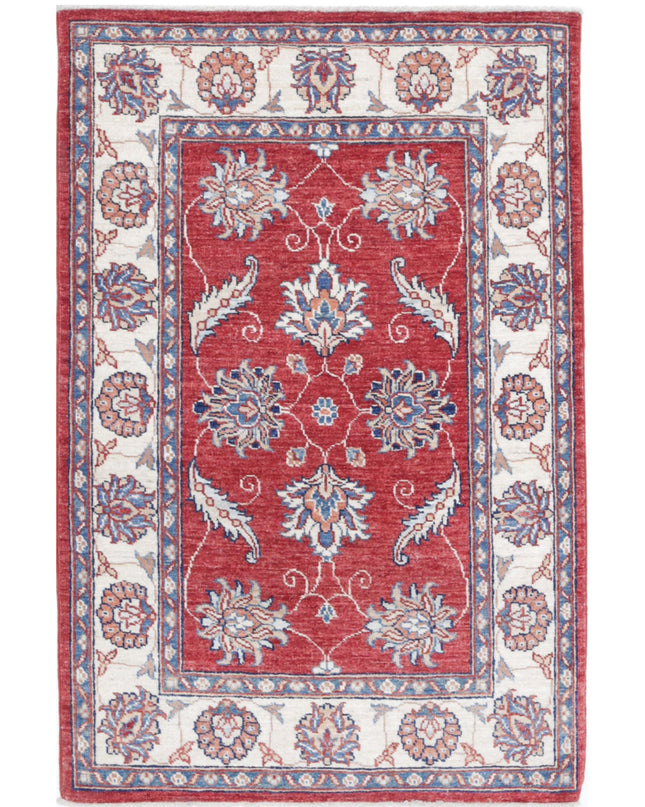 Ziegler 2' 9" X 4' 2" Hand Knotted Wool Rug 2' 9" X 4' 2" (84 X 127) / Red / Wool