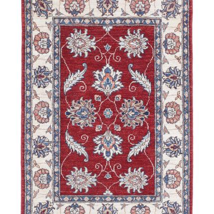 Ziegler 2' 9" X 4' 0" Hand Knotted Wool Rug 2' 9" X 4' 0" (84 X 122) / Red / Wool