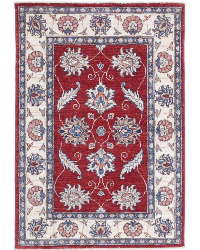Ziegler 2' 9" X 4' 0" Hand Knotted Wool Rug 2' 9" X 4' 0" (84 X 122) / Red / Wool