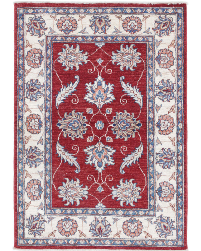 Ziegler 2' 9" X 4' 0" Hand Knotted Wool Rug 2' 9" X 4' 0" (84 X 122) / Red / Wool