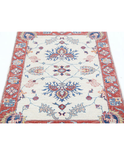 Ziegler 2' 7" X 4' 3" Hand Knotted Wool Rug 2' 7" X 4' 3" (79 X 130) / Ivory / Wool