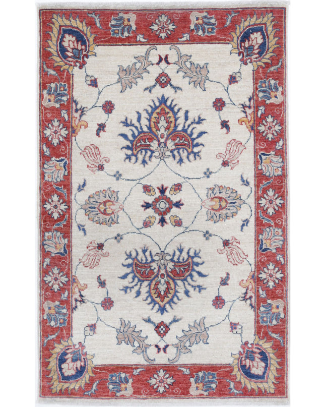 Ziegler 2' 7" X 4' 3" Hand Knotted Wool Rug 2' 7" X 4' 3" (79 X 130) / Ivory / Wool