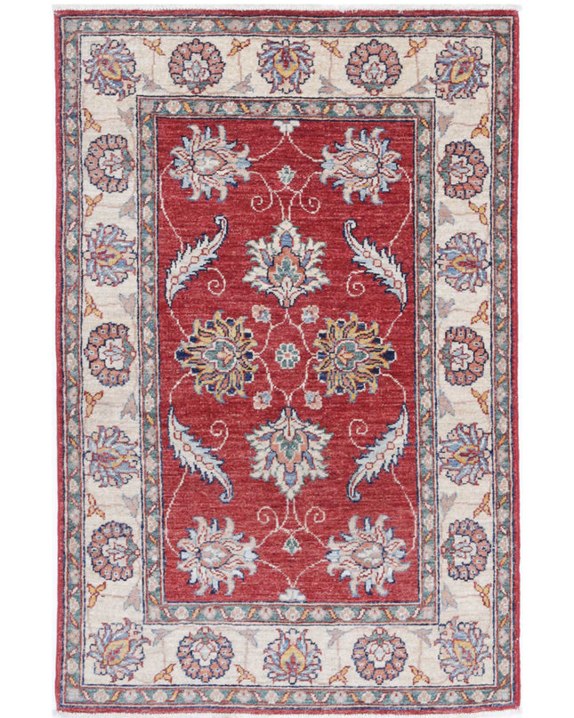 Ziegler 2' 8" X 4' 2" Hand Knotted Wool Rug 2' 8" X 4' 2" (81 X 127) / Red / Wool