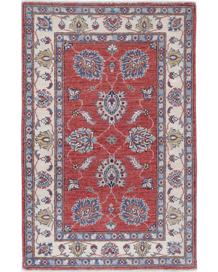 Ziegler 2' 7" X 4' 1" Hand Knotted Wool Rug 2' 7" X 4' 1" (79 X 124) / Red / Wool