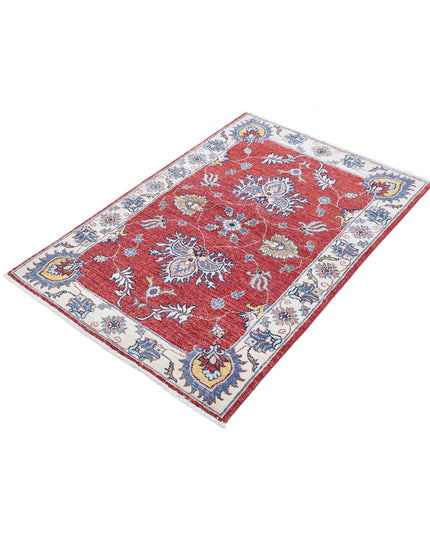 Ziegler 2' 10" X 4' 2" Hand Knotted Wool Rug 2' 10" X 4' 2" (86 X 127) / Red / Wool