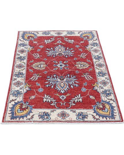 Ziegler 2' 10" X 4' 2" Hand Knotted Wool Rug 2' 10" X 4' 2" (86 X 127) / Red / Wool