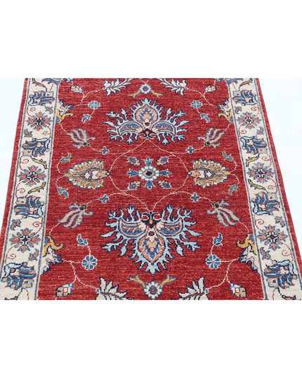 Ziegler 2' 10" X 4' 2" Hand Knotted Wool Rug 2' 10" X 4' 2" (86 X 127) / Red / Wool