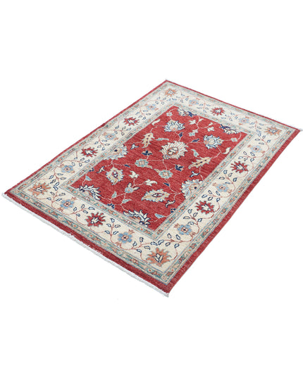 Ziegler 2' 10" X 4' 2" Hand Knotted Wool Rug 2' 10" X 4' 2" (86 X 127) / Red / Wool