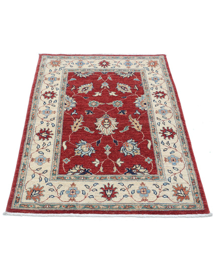 Ziegler 2' 10" X 4' 2" Hand Knotted Wool Rug 2' 10" X 4' 2" (86 X 127) / Red / Wool