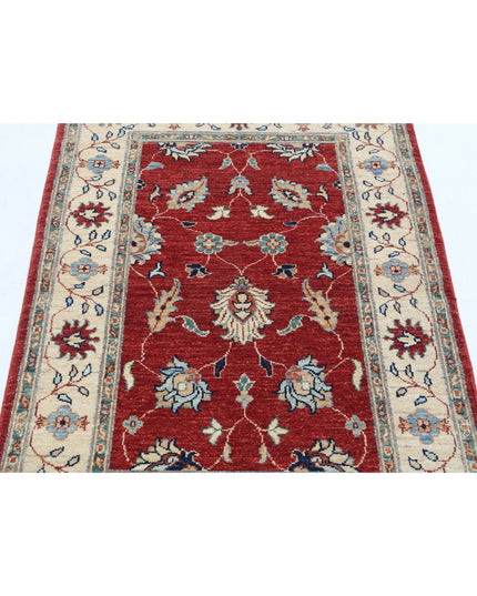 Ziegler 2' 10" X 4' 2" Hand Knotted Wool Rug 2' 10" X 4' 2" (86 X 127) / Red / Wool