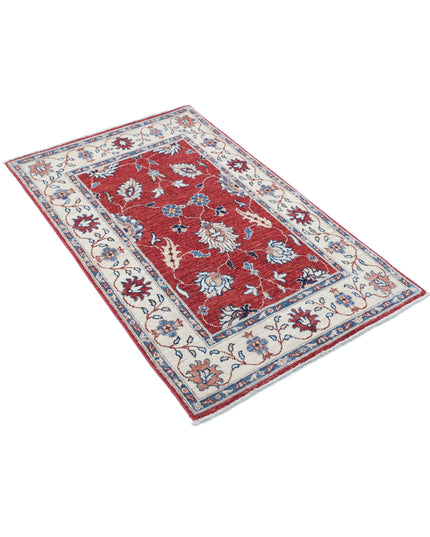 Ziegler 2' 7" X 4' 2" Hand Knotted Wool Rug 2' 7" X 4' 2" (79 X 127) / Red / Wool