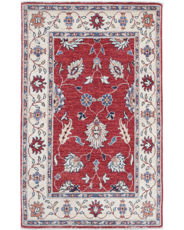 Ziegler 2' 7" X 4' 2" Hand Knotted Wool Rug 2' 7" X 4' 2" (79 X 127) / Red / Wool