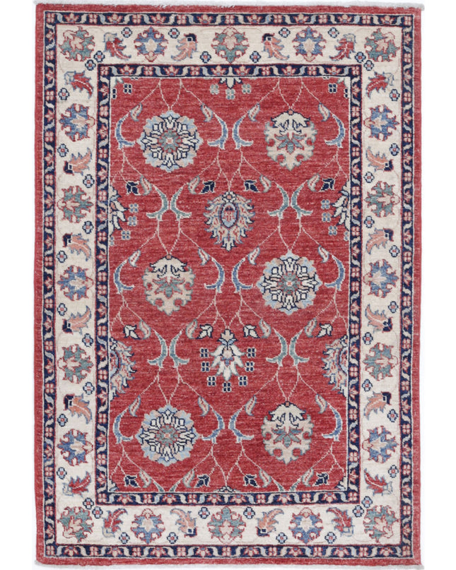 Ziegler 2' 8" X 4' 1" Hand Knotted Wool Rug 2' 8" X 4' 1" (81 X 124) / Red / Wool