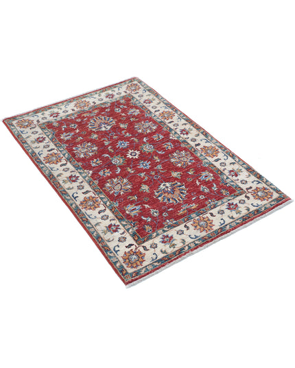 Ziegler 2' 8" X 3' 9" Hand Knotted Wool Rug 2' 8" X 3' 9" (81 X 114) / Red / Wool