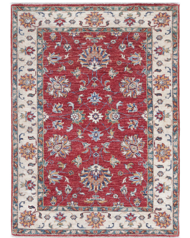 Ziegler 2' 8" X 3' 9" Hand Knotted Wool Rug 2' 8" X 3' 9" (81 X 114) / Red / Wool