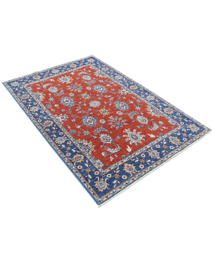 Ziegler 4' 0" X 5' 9" Hand Knotted Wool Rug 4' 0" X 5' 9" (122 X 175) / Rust / Wool