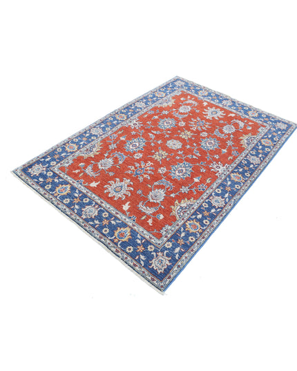 Ziegler 4' 0" X 5' 9" Hand Knotted Wool Rug 4' 0" X 5' 9" (122 X 175) / Rust / Wool
