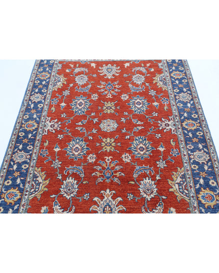 Ziegler 4' 0" X 5' 9" Hand Knotted Wool Rug 4' 0" X 5' 9" (122 X 175) / Rust / Wool