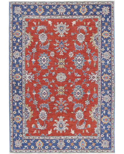 Ziegler 4' 0" X 5' 9" Hand Knotted Wool Rug 4' 0" X 5' 9" (122 X 175) / Rust / Wool