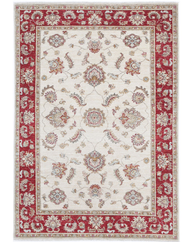 Ziegler 3' 10" X 5' 8" Hand Knotted Wool Rug 3' 10" X 5' 8" (117 X 173) / Ivory / Wool