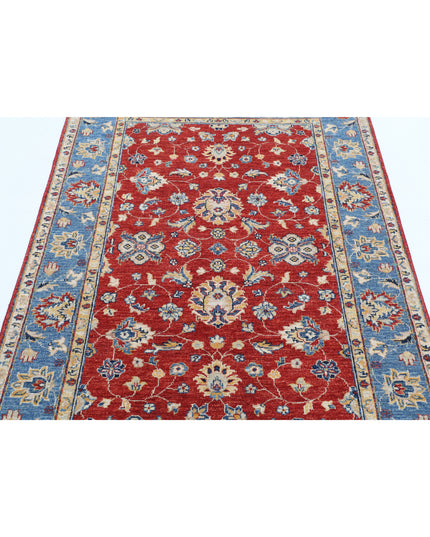 Ziegler 3' 9" X 5' 6" Hand Knotted Wool Rug 3' 9" X 5' 6" (114 X 168) / Red / Wool