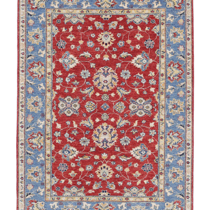 Ziegler 3' 9" X 5' 6" Hand Knotted Wool Rug 3' 9" X 5' 6" (114 X 168) / Red / Wool