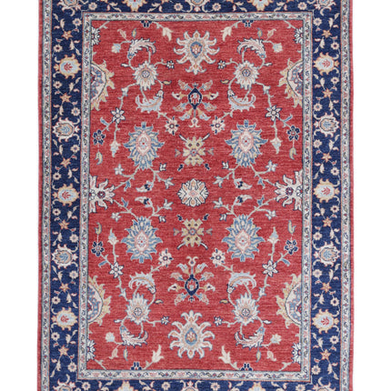 Ziegler 3' 11" X 5' 8" Hand Knotted Wool Rug 3' 11" X 5' 8" (119 X 173) / Red / Wool