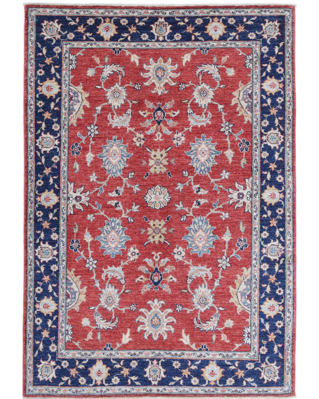 Ziegler 3' 11" X 5' 8" Hand Knotted Wool Rug 3' 11" X 5' 8" (119 X 173) / Red / Wool