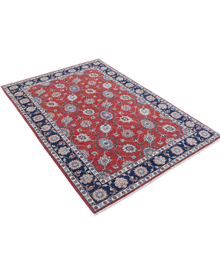 Ziegler 4' 0" X 5' 9" Hand Knotted Wool Rug 4' 0" X 5' 9" (122 X 175) / Red / Wool