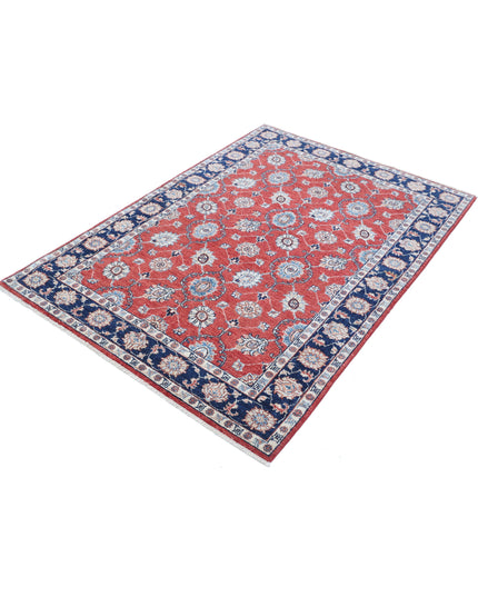 Ziegler 4' 0" X 5' 9" Hand Knotted Wool Rug 4' 0" X 5' 9" (122 X 175) / Red / Wool