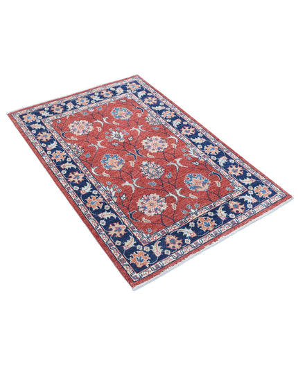 Ziegler 2' 9" X 4' 2" Hand Knotted Wool Rug 2' 9" X 4' 2" (84 X 127) / Red / Wool