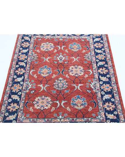 Ziegler 2' 9" X 4' 2" Hand Knotted Wool Rug 2' 9" X 4' 2" (84 X 127) / Red / Wool