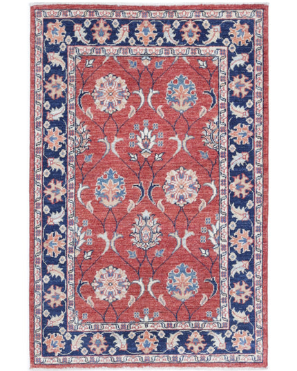 Ziegler 2' 9" X 4' 2" Hand Knotted Wool Rug 2' 9" X 4' 2" (84 X 127) / Red / Wool