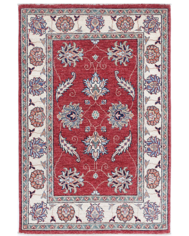 Ziegler 2' 8" X 4' 1" Hand Knotted Wool Rug 2' 8" X 4' 1" (81 X 124) / Red / Wool